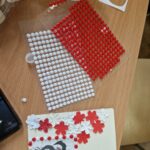 cekiny i kwiatki czarwone